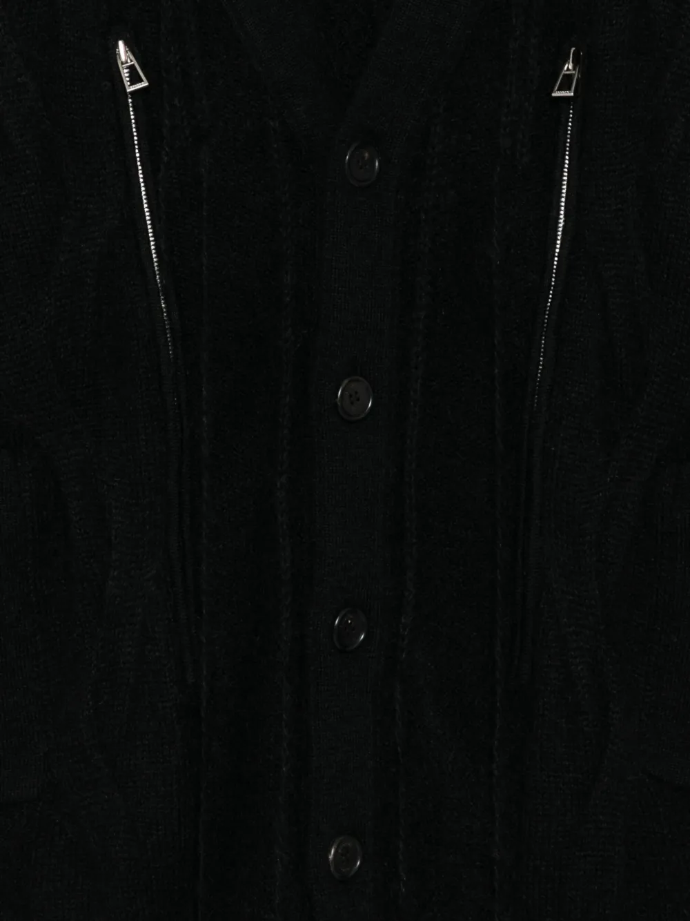 SONGZIO Button-up vest Zwart