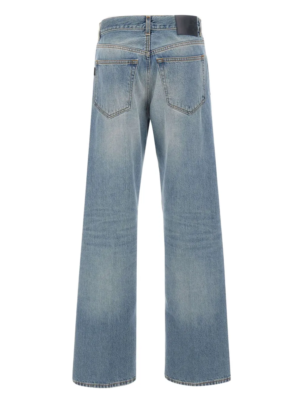 Haikure Regular-fit jeans met logopatch en vijf zakken Blauw