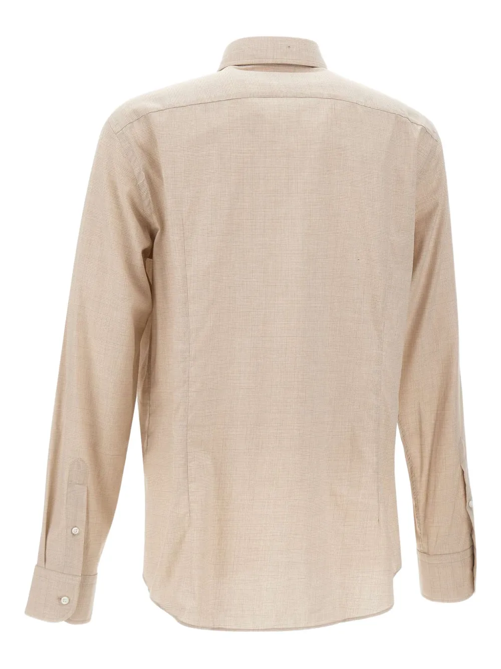 Hugo Boss Button-down Micro-check Shirt In Neutral