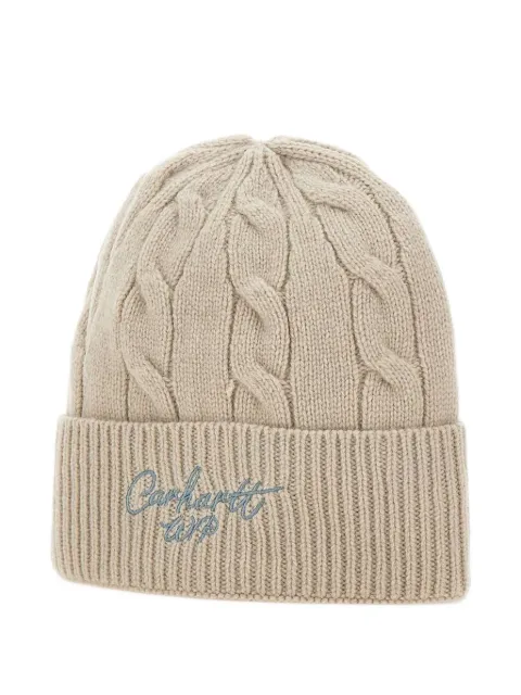 Carhartt WIP cable-knit embroidered-detail beanie