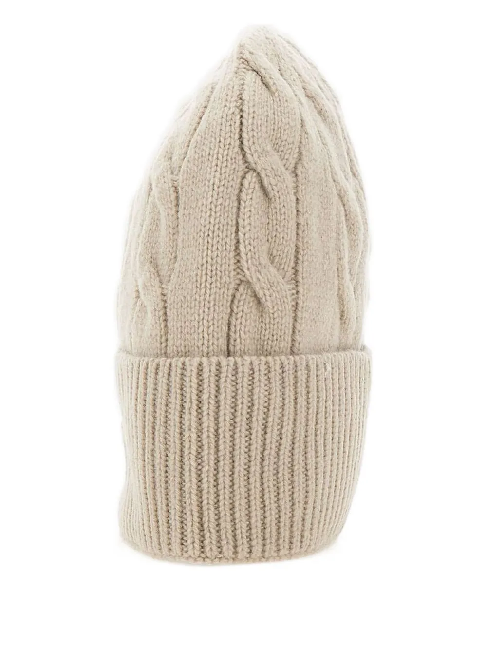 Carhartt WIP Kabelgebreide muts met geborduurd detail Beige