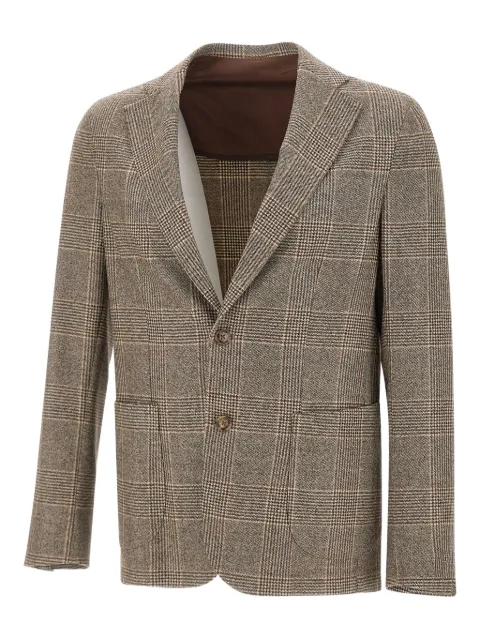 Barba checked buttoned blazer