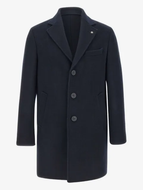 Manuel Ritz manteau boutonné à revers crantés