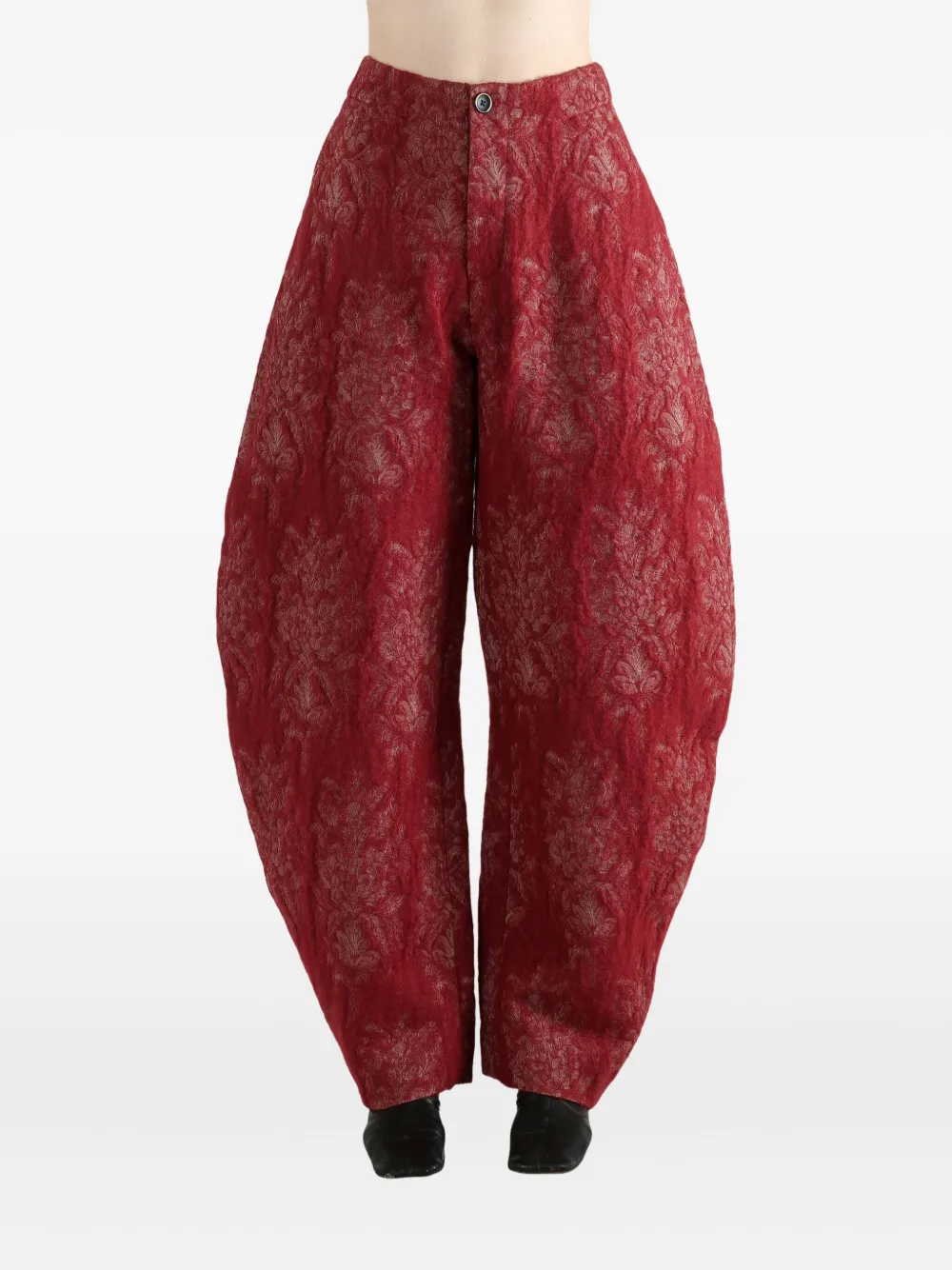 Uma Wang floral-print trousers - Rood