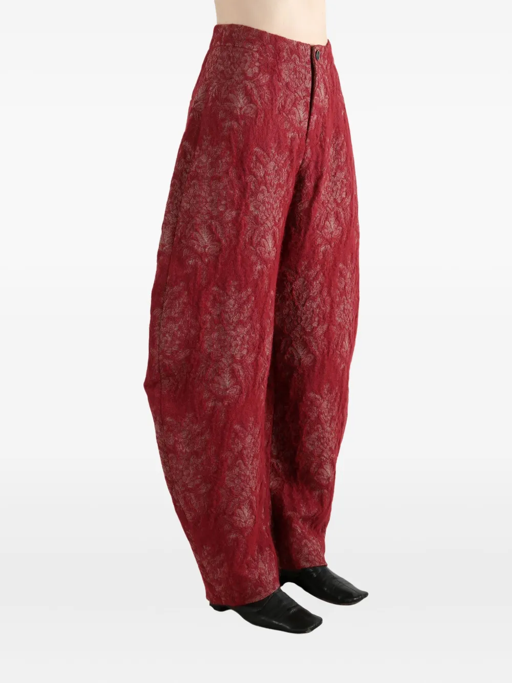 Uma Wang Broek met bloemenprint Rood