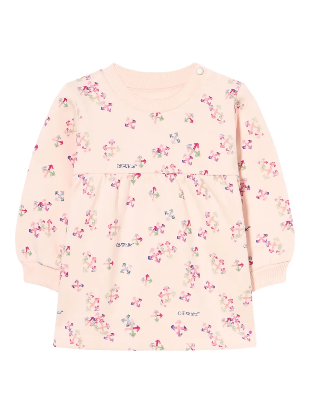 Off-white Baby Girls Aop Arrow Dress In Neutral