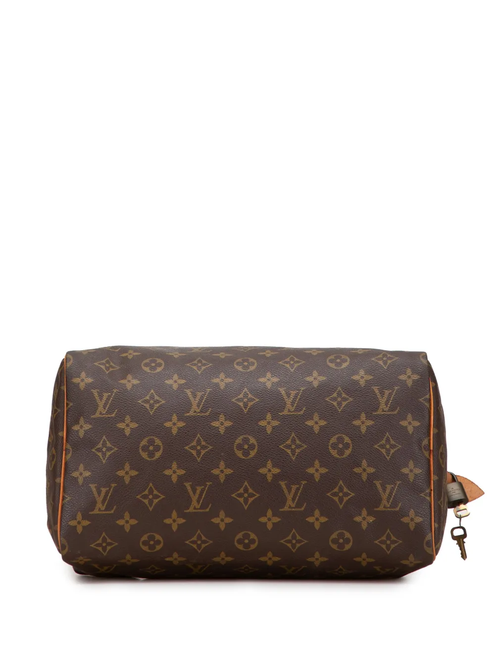 Pre-owned Louis Vuitton 1989 Monogram Speedy 30 Boston Bag In Brown