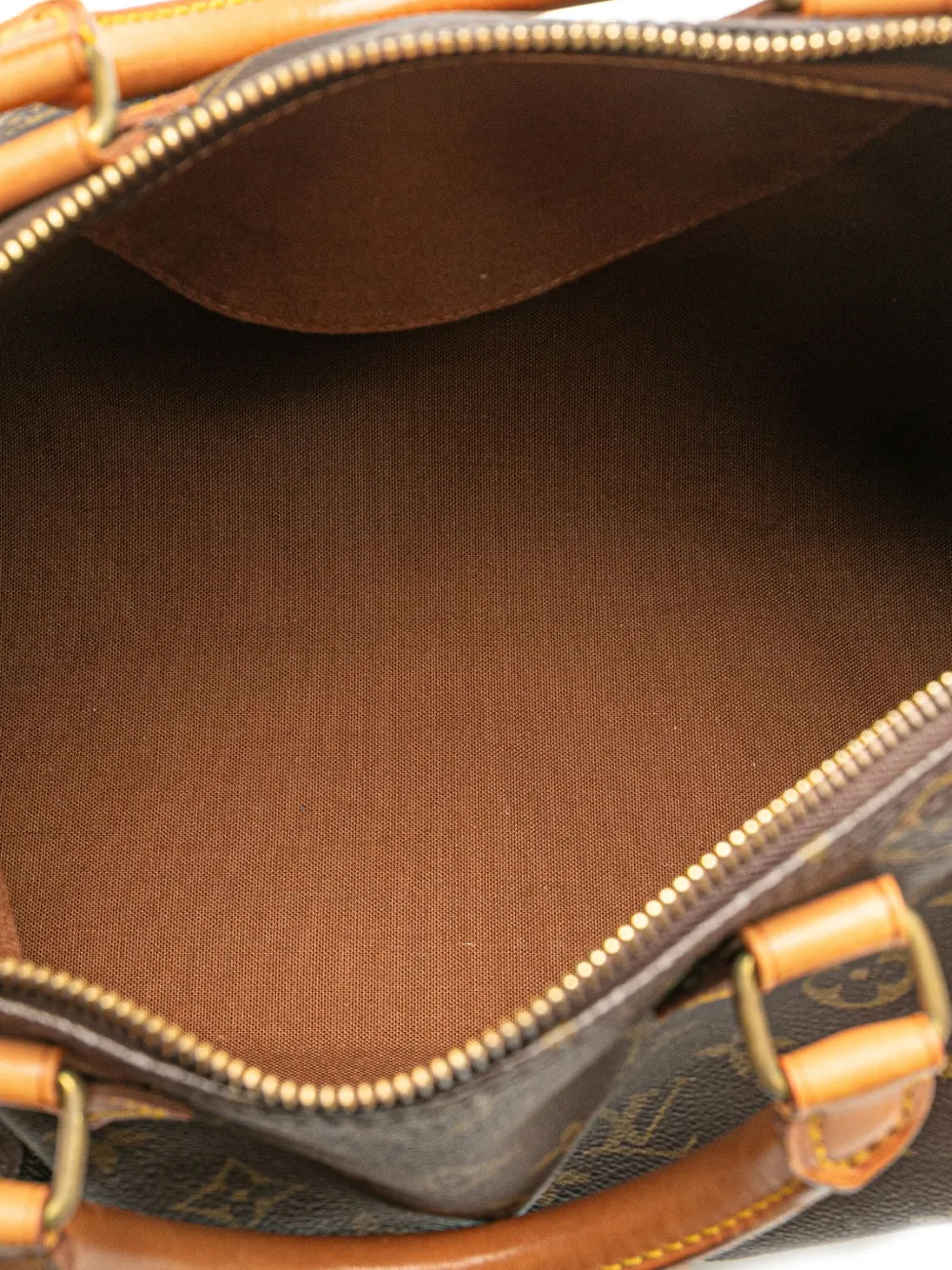 Pre-owned Louis Vuitton 1989 Monogram Speedy 30 Boston Bag In Brown