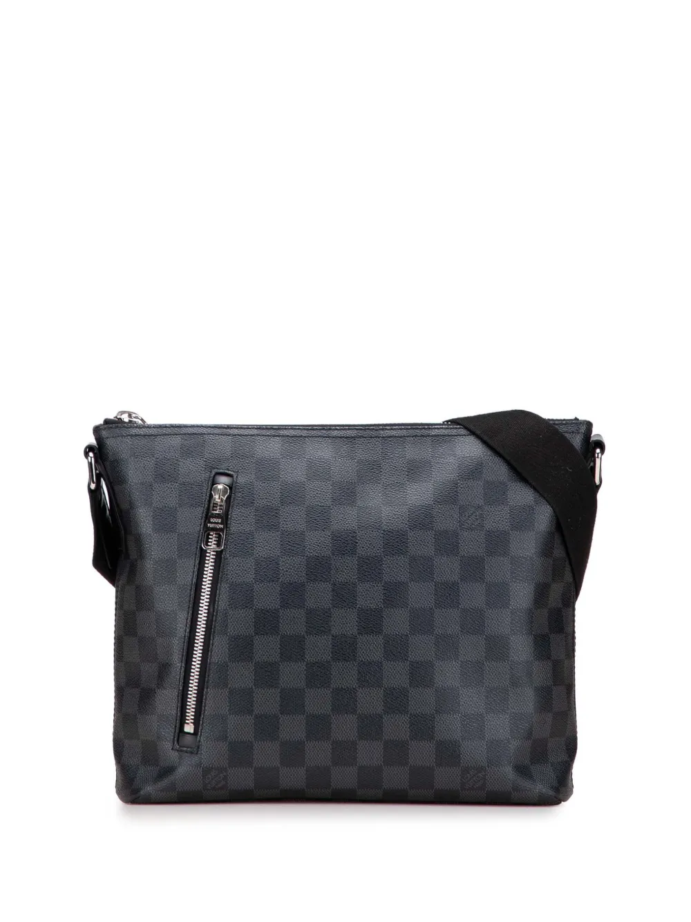 Pre-owned Louis Vuitton 2014 Damier Graphite Mick Pm Crossbody Bag In Black
