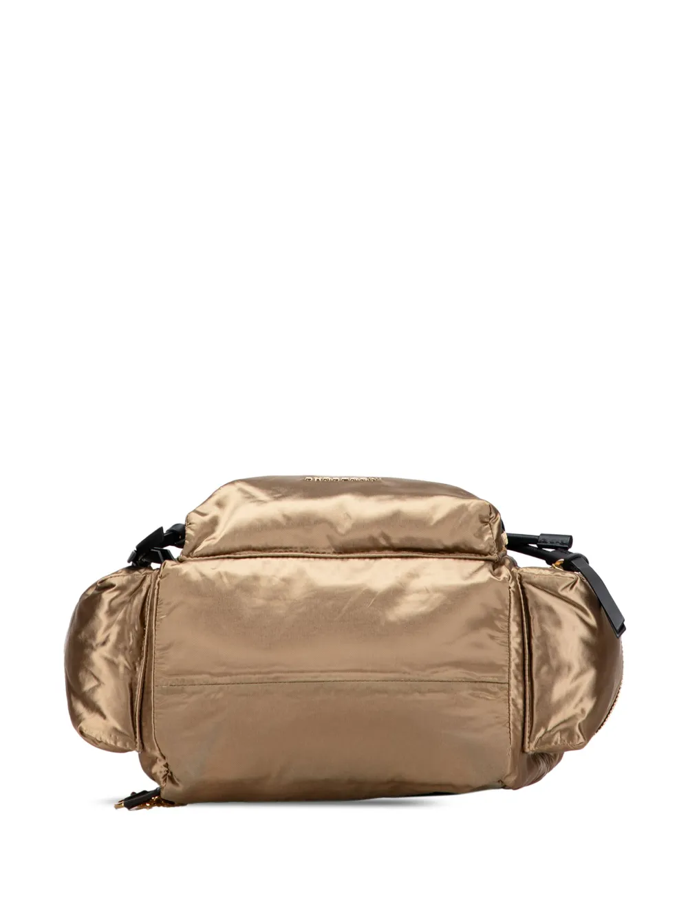 Pre-owned Burberry 2000-2017 Medium Nylon Runway Backpack In Gold