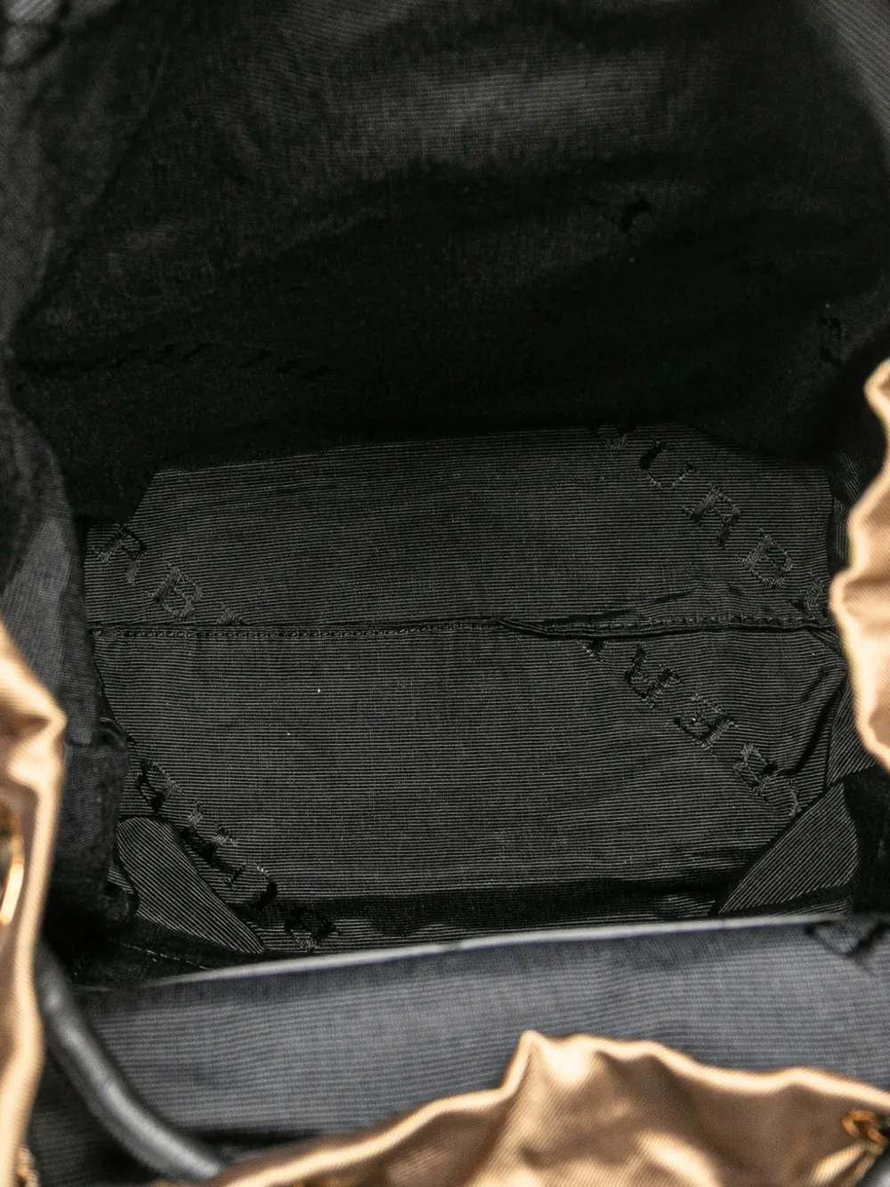 Pre-owned Burberry 2000-2017 Medium Nylon Runway Backpack In Gold
