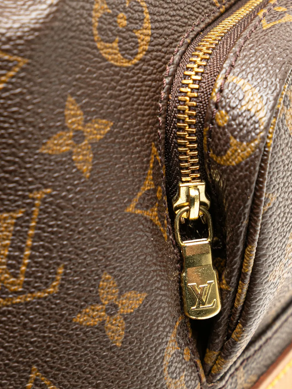 Pre-owned Louis Vuitton 1999 Monogram Montsouris Pm Backpack In Brown