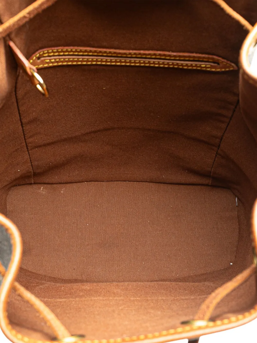 Pre-owned Louis Vuitton 1999 Monogram Montsouris Pm Backpack In Brown