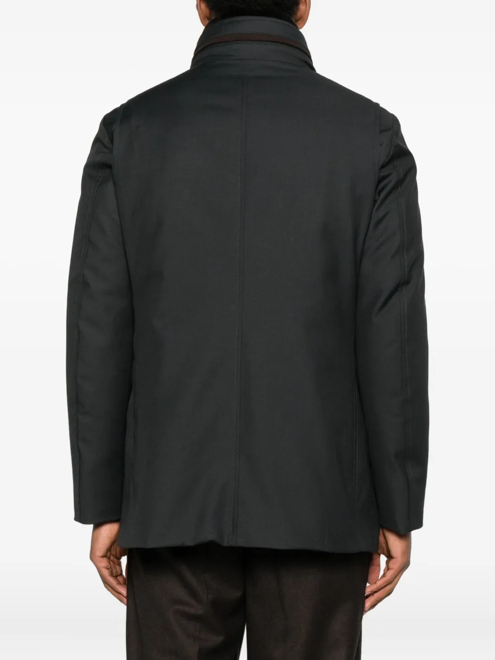 Moorer Fur Collar Pocket Jacket In Gray