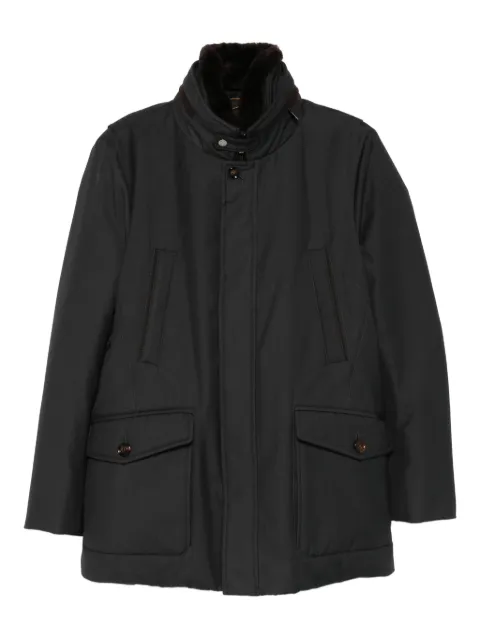 Moorer fur collar pocket jacket