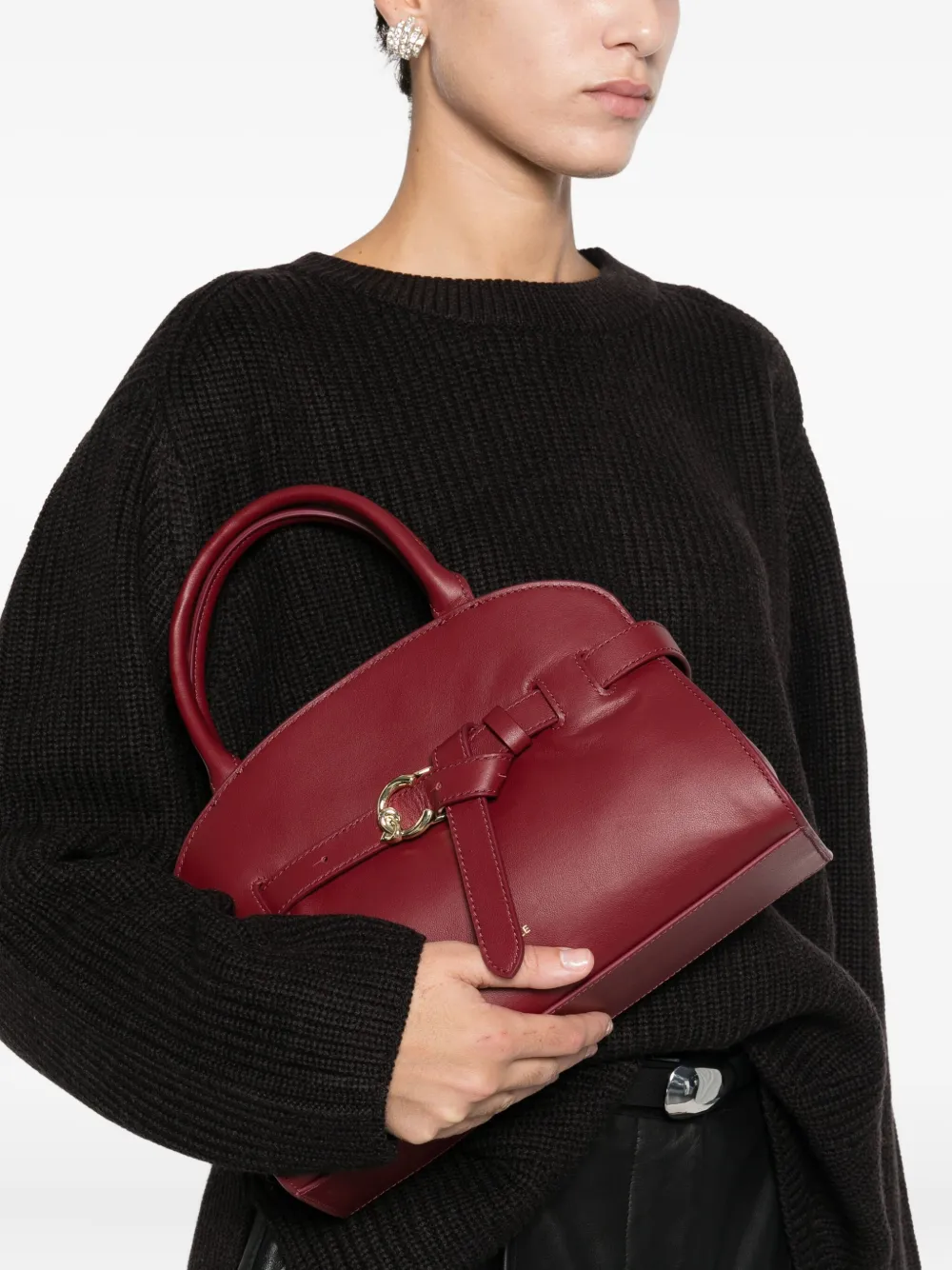 Coccinelle Small Sabine Tote Bag In Red