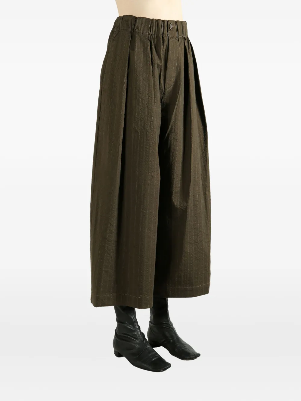 Uma Wang Cropped plooibroek Bruin