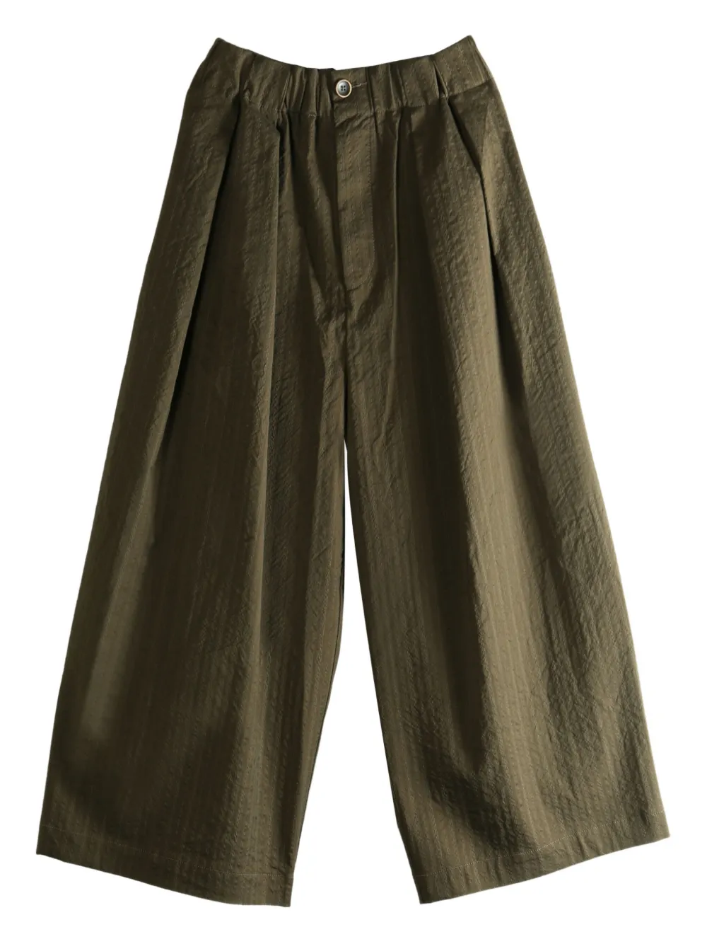 Uma Wang pleated cropped trousers | Brown | Image 1