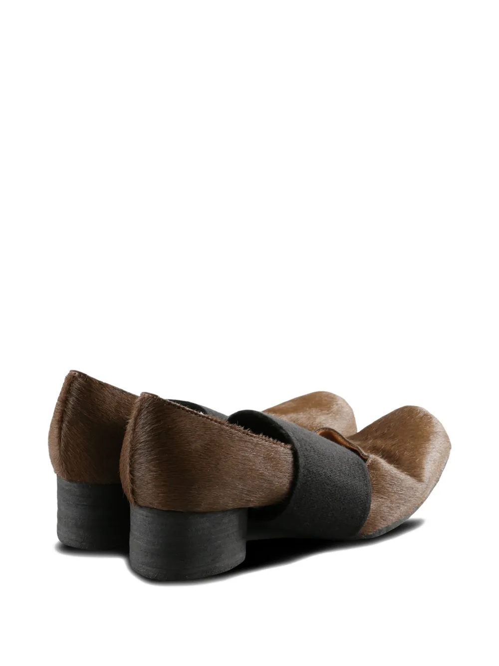 Uma Wang Elasticated-strap Pumps In Brown