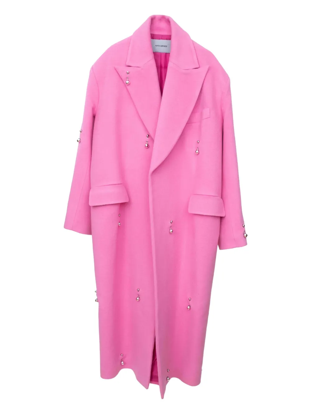 Kata Szegedi Sofia Pierced Coat In Pink
