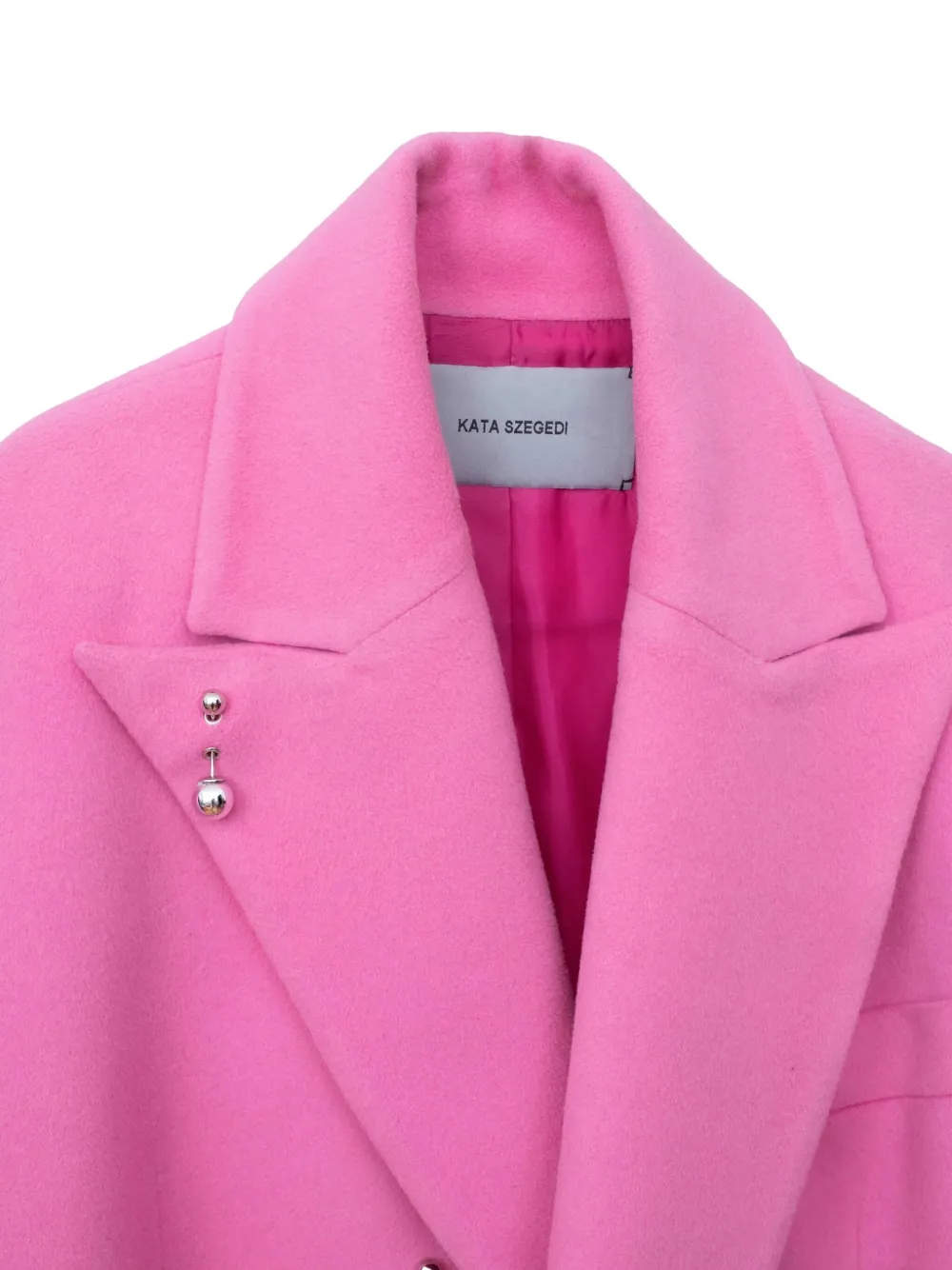 Kata Szegedi Sofia Pierced Coat In Pink