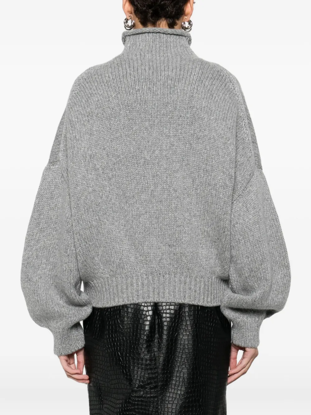 Khaite Roll-neck Sweater In Gray