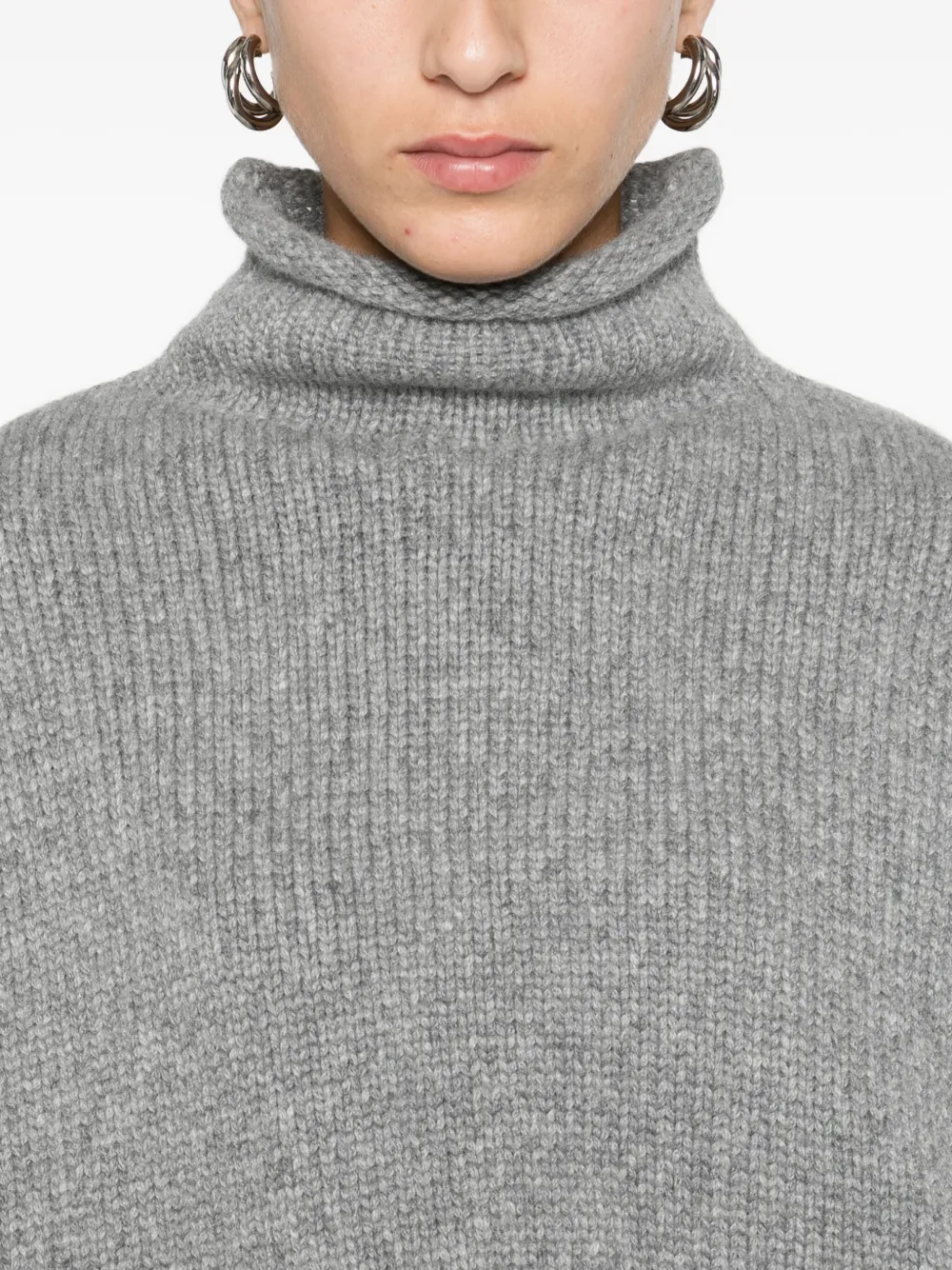 Khaite Roll-neck Sweater In Gray