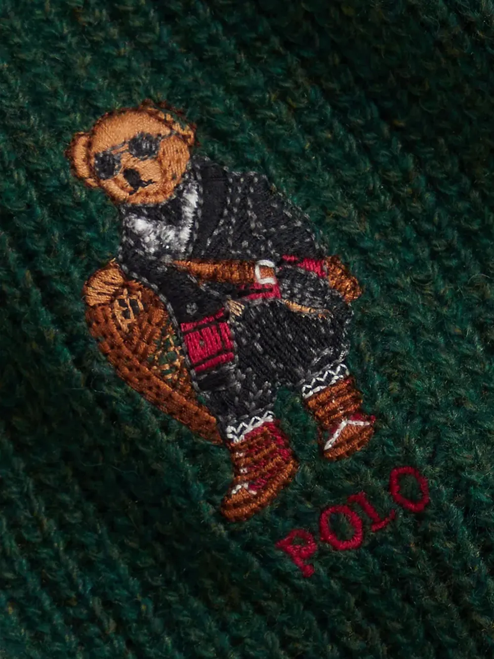 Polo Ralph Lauren Sjaal met borduurwerk Groen