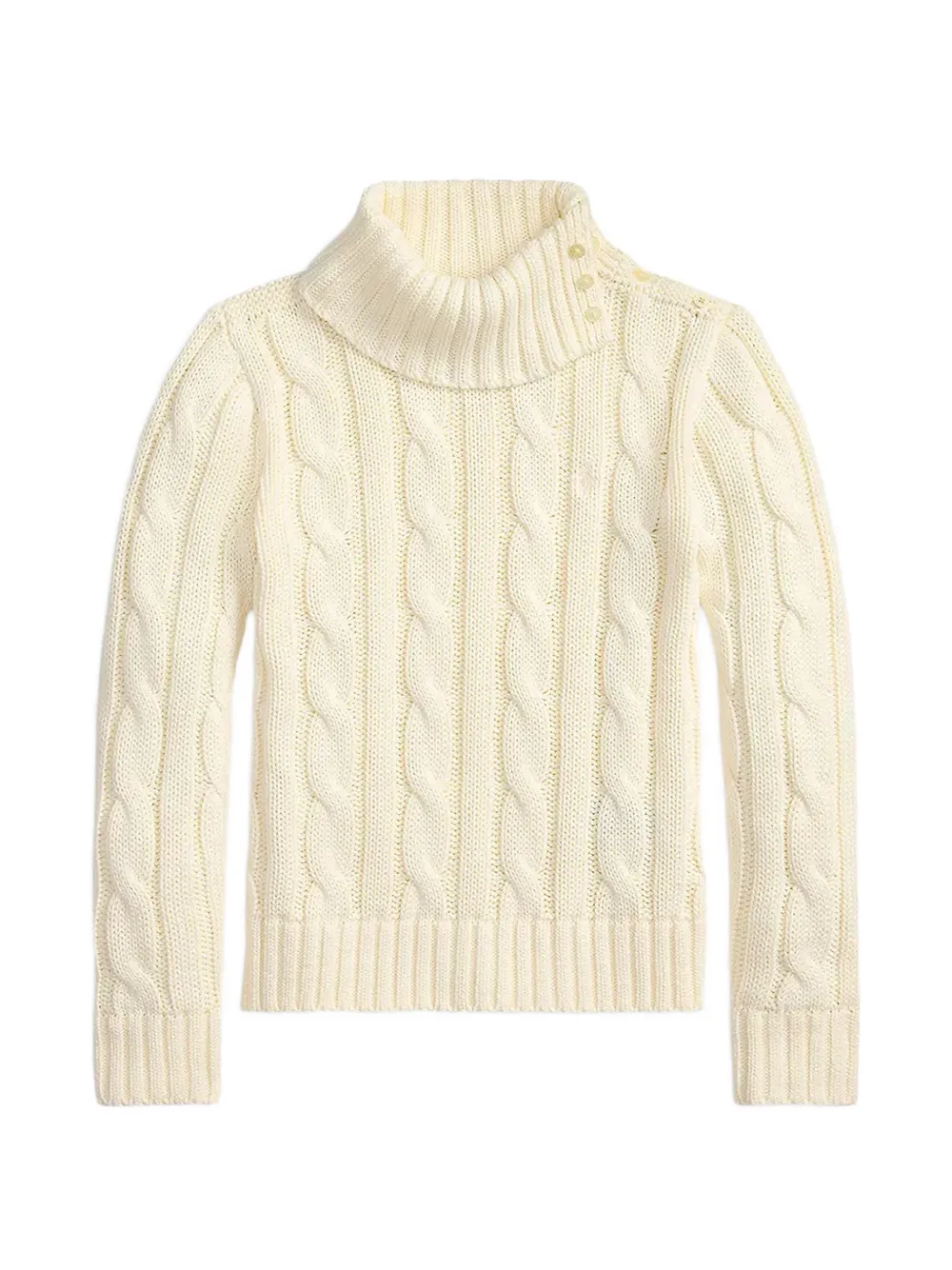 POLO RALPH LAUREN KIDS Maglione con lavorazione intrecciata - Toni neutri