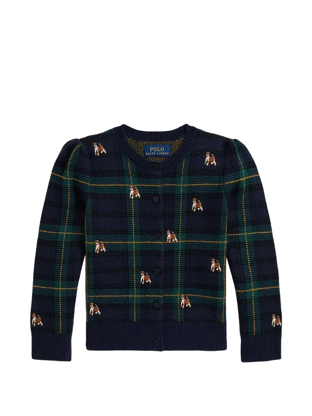 POLO RALPH LAUREN KIDS Cardigan a quadri - Blu