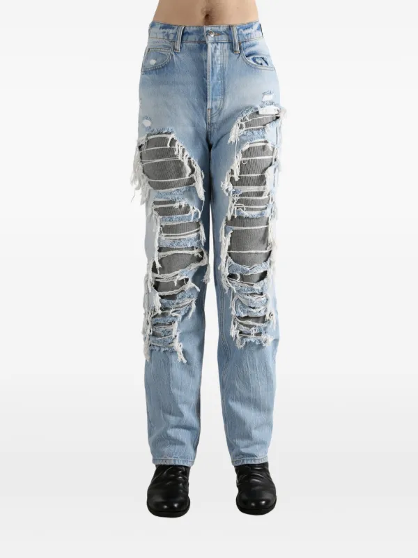 Alexander Wang ダメージ ジーンズ | ブルー | FARFETCH JP