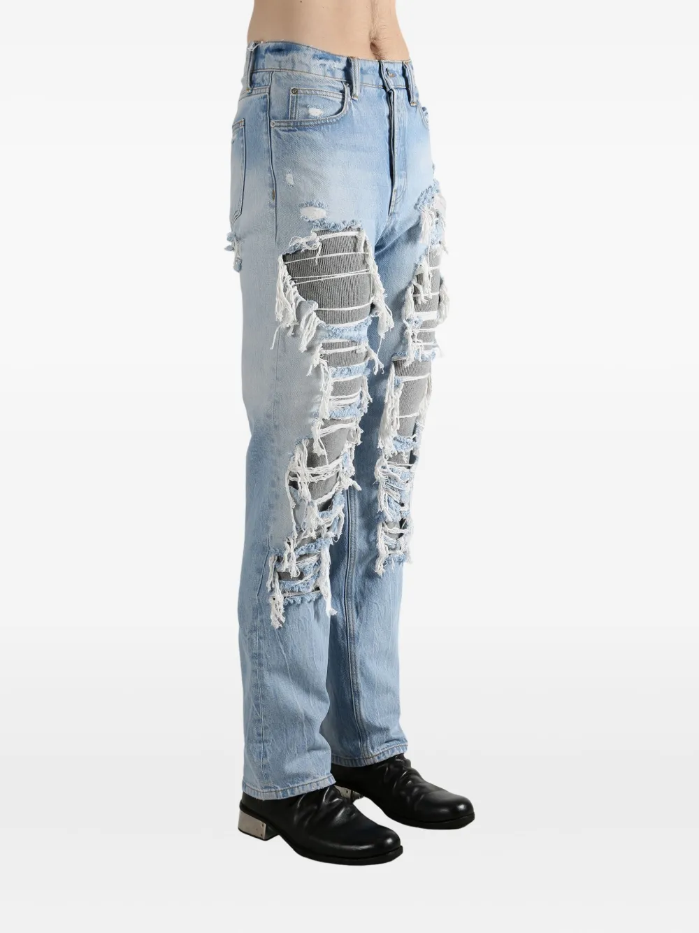 Alexander Wang Ripped Jeans In Blue