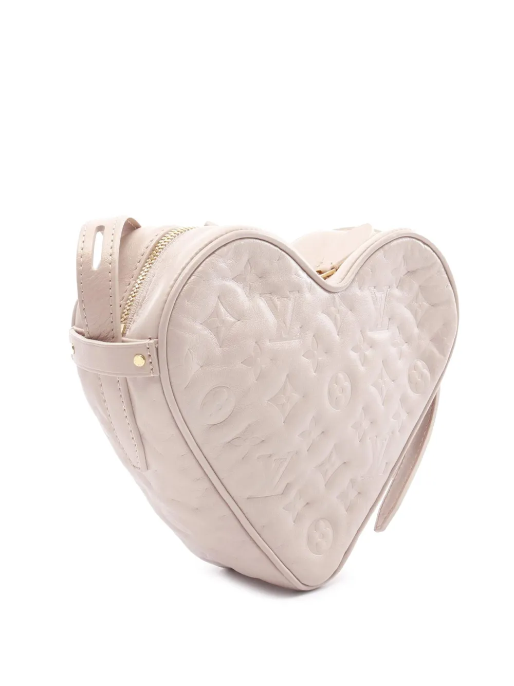 Pre-owned Louis Vuitton 2021-2025 Monogram Embossed Lambskin Fall In Love Sac Coeur Crossbody Bag In Pink