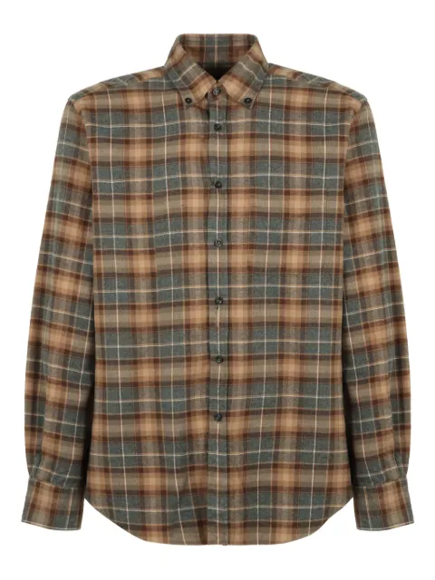 slowear checked long-sleeve shirt