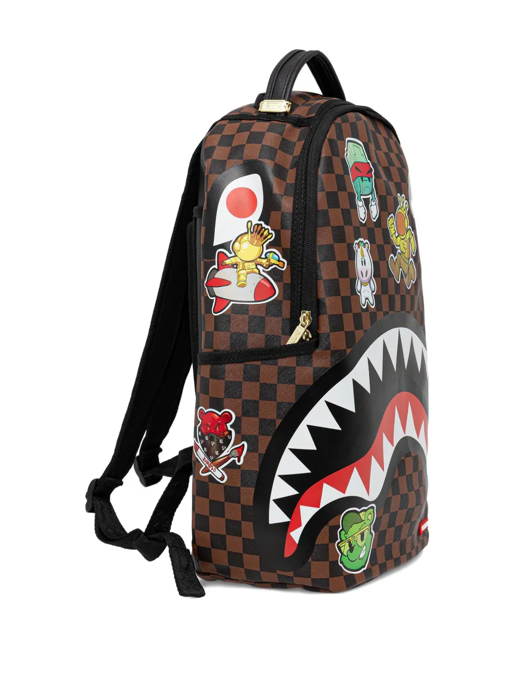 Sprayground Checked-pattern Graphic-print Backpack In Multi