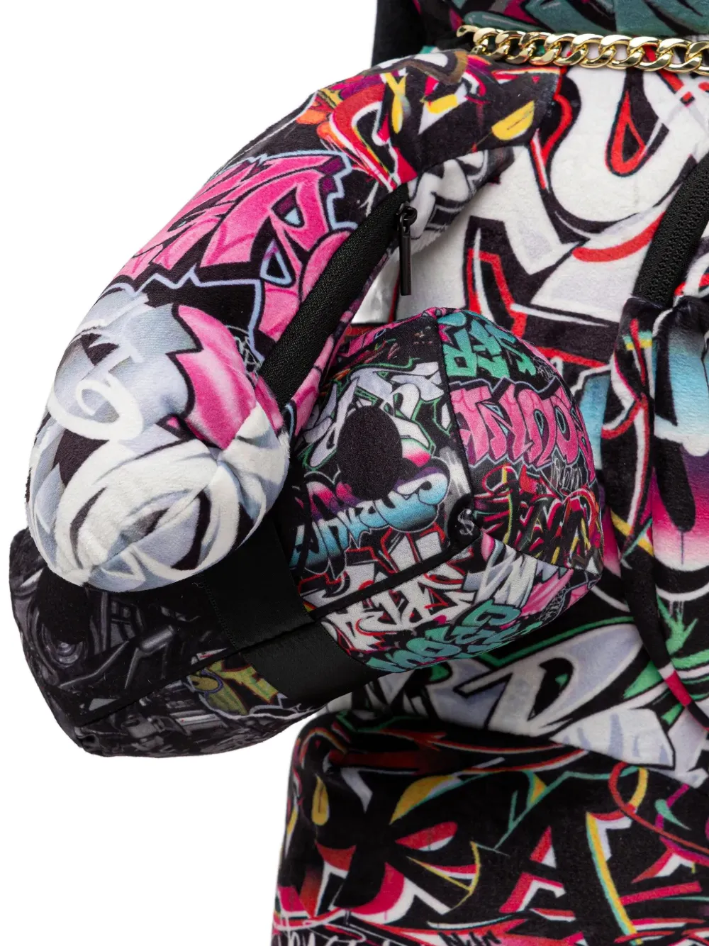 Sprayground Beervormige rugzak met graffiti-print Zwart
