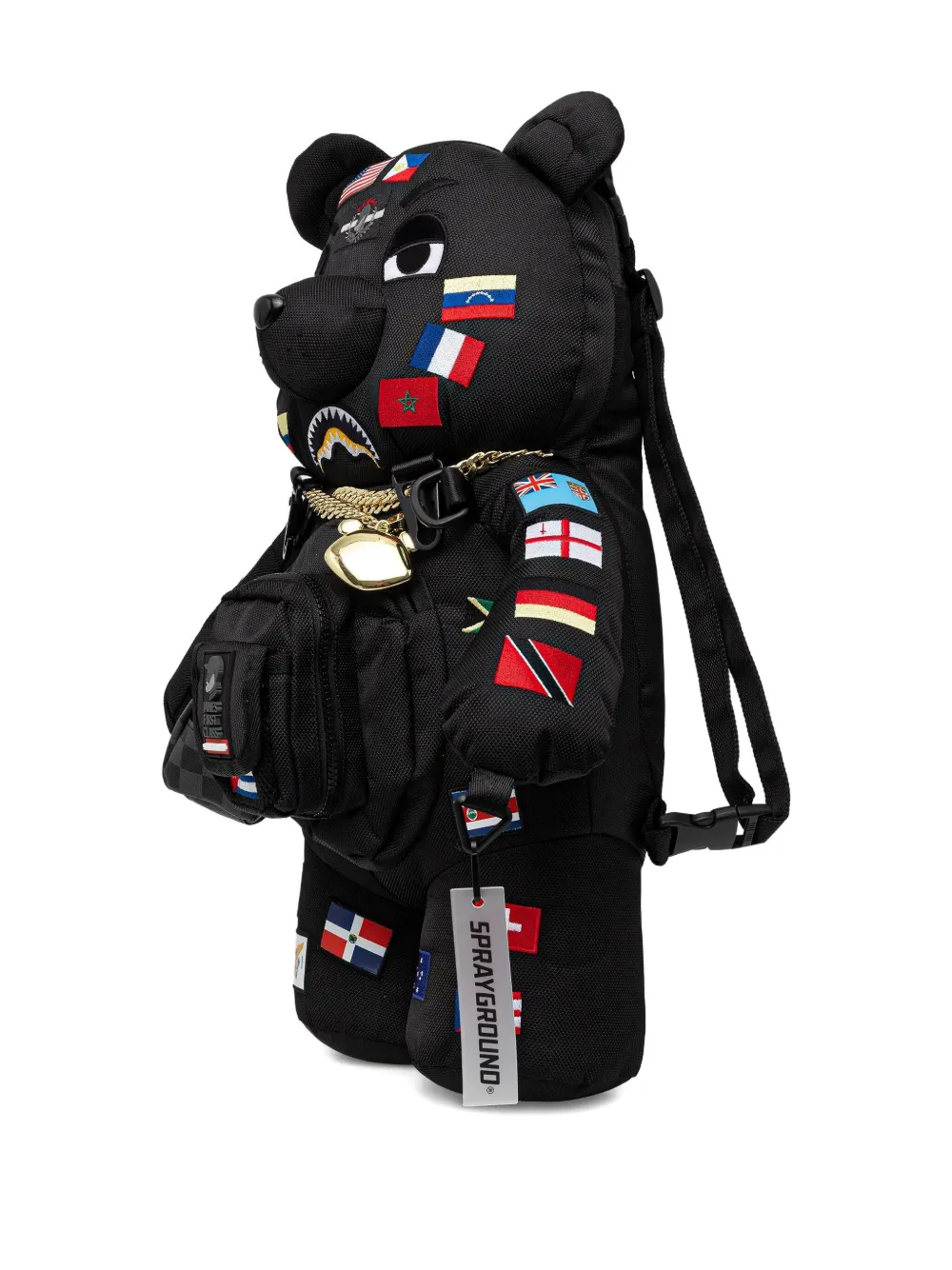 Sprayground Flag-patches Backpack In Black