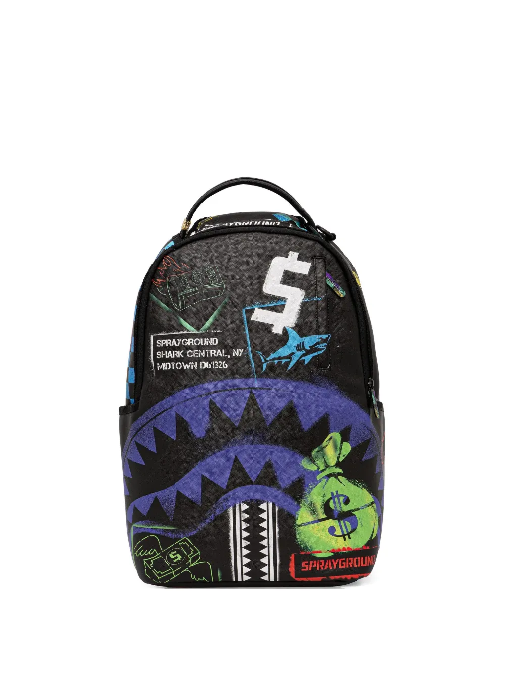 Sprayground shark-print backpack | Black | Image 1