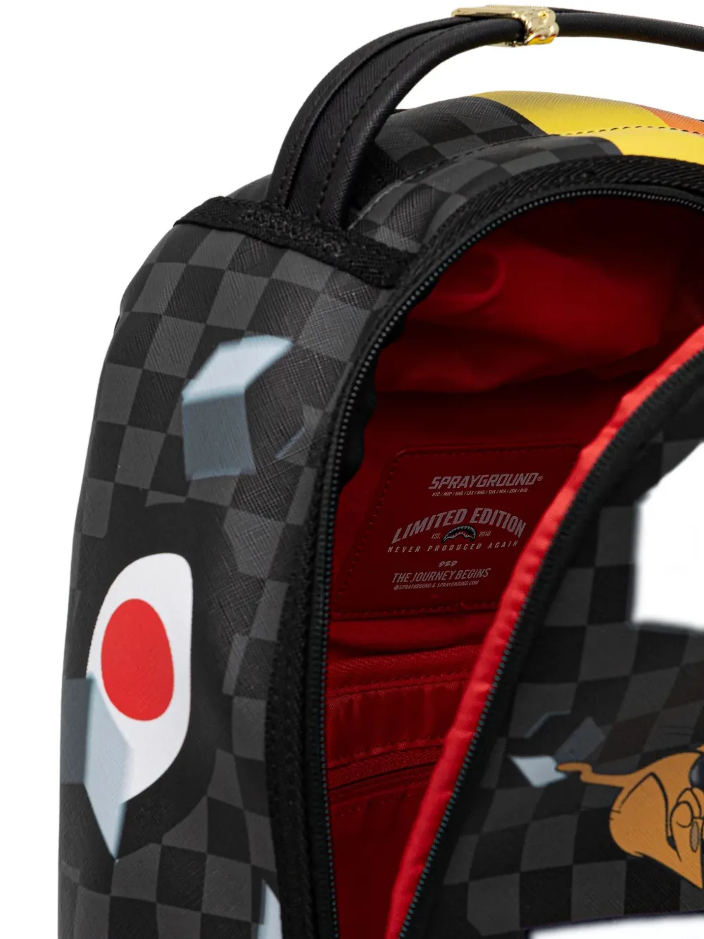 Sprayground Scooby Doo rugzak met geruit patroon Zwart