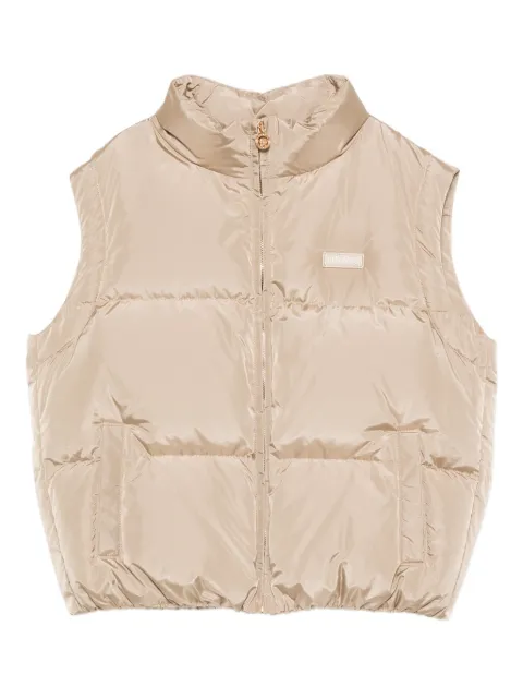 Versace Kids logo-patch puffer gilet