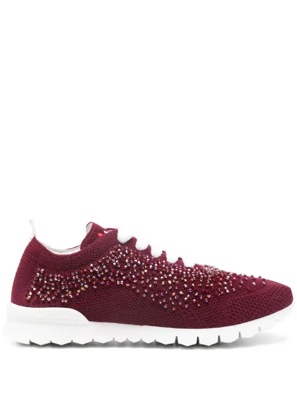 Kiton Embellished Trainers in Red