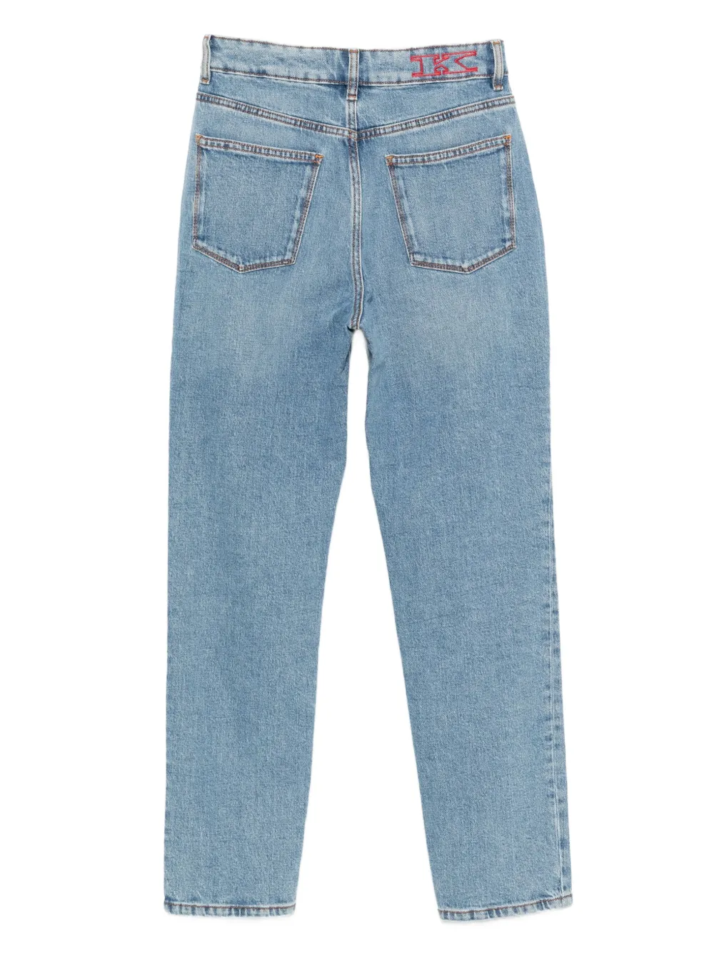 Kiton Jeans met stiksel - Blauw