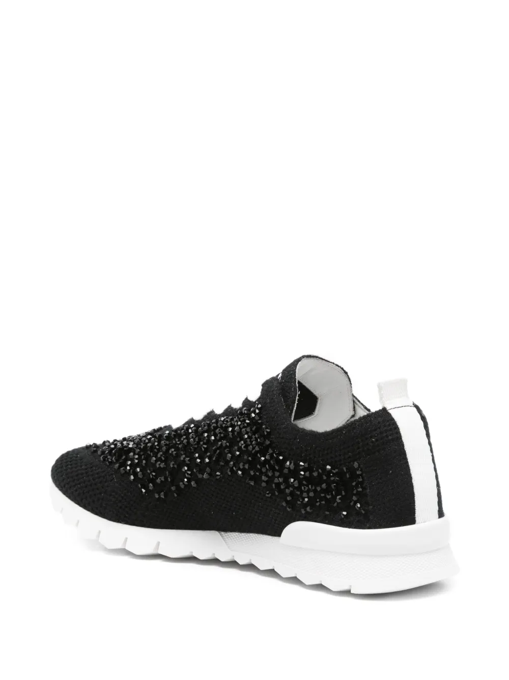 Kiton Fit Beaded Sneakers In Black