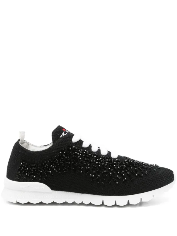 Kiton Fit Beaded Sneakers in Black