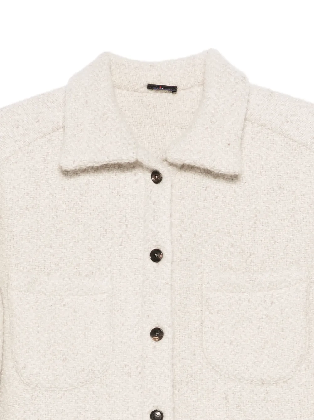 Kiton Blouse met zak met knopen Beige