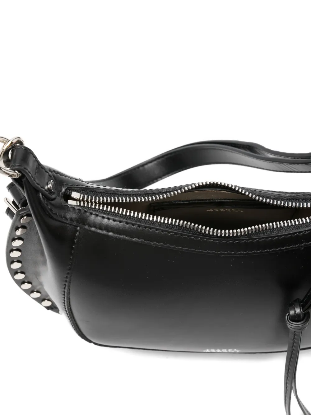 Isabel Marant Oskan Moon Studded Shoulder Bag In Black