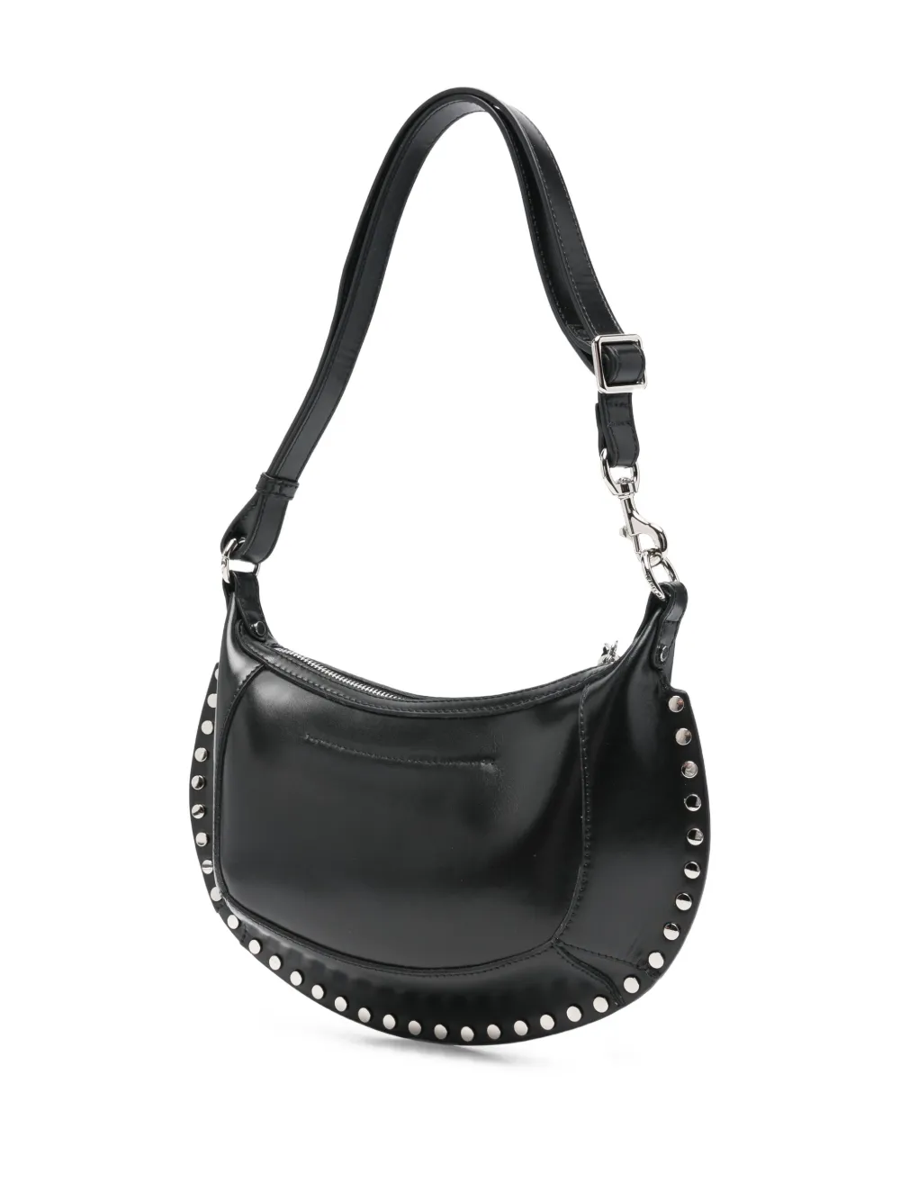 Isabel Marant Oskan Moon Studded Shoulder Bag In Black