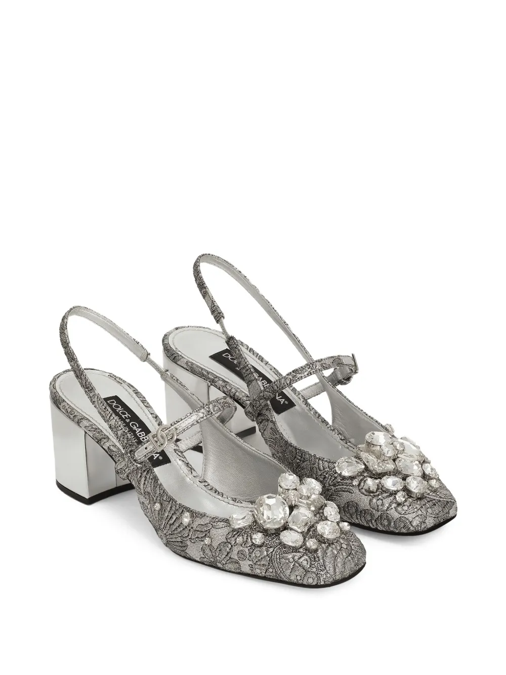 Dolce & Gabbana 60mm embroidery slingback pumps | Heeled Pumps | Image 2