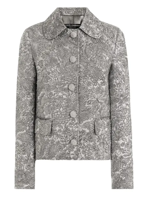 Dolce & Gabbana floral jacquard single-breasted jacket