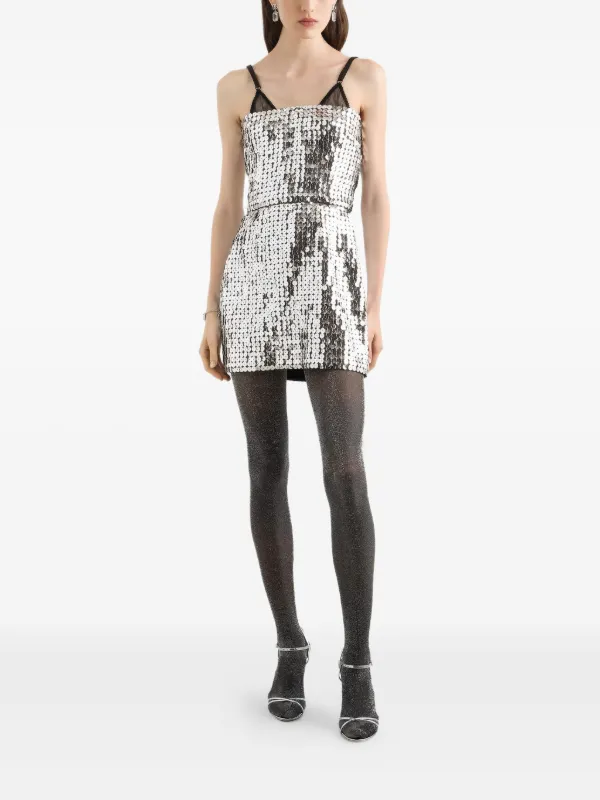Dolce & Gabbana Sequin Dress - Woman Collection Silver 38